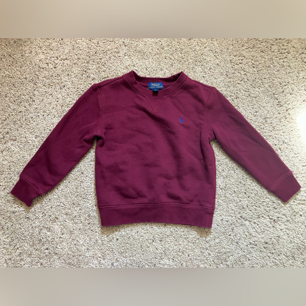 Polo Ralph Lauren maroon crewneck sweater, 5T